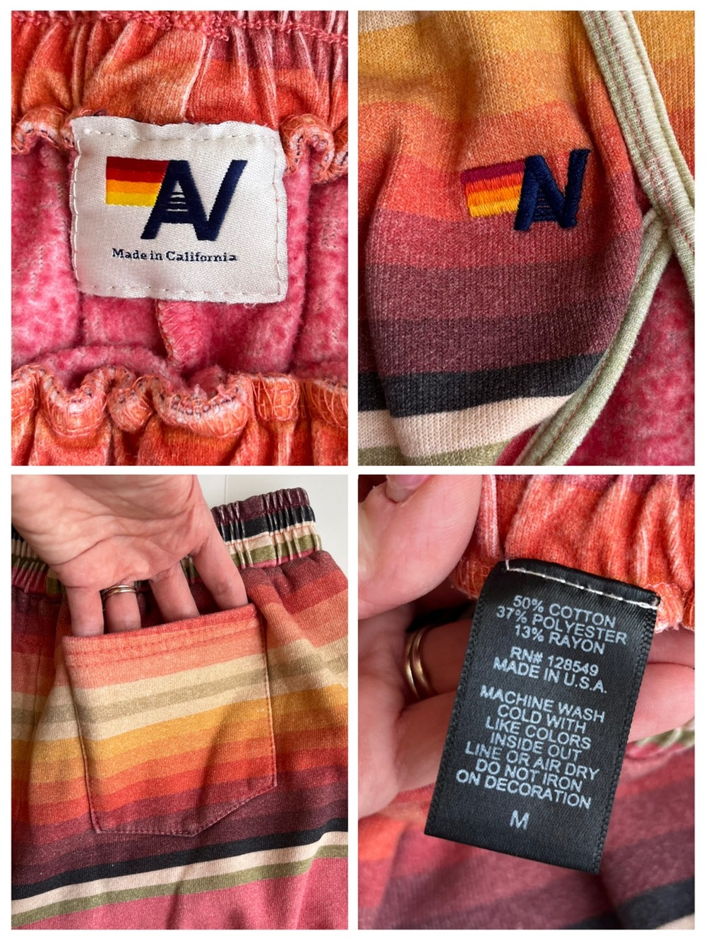 Aviator Nation Tulum Rainbow Jogger Shorts - Picture 6 of 9
